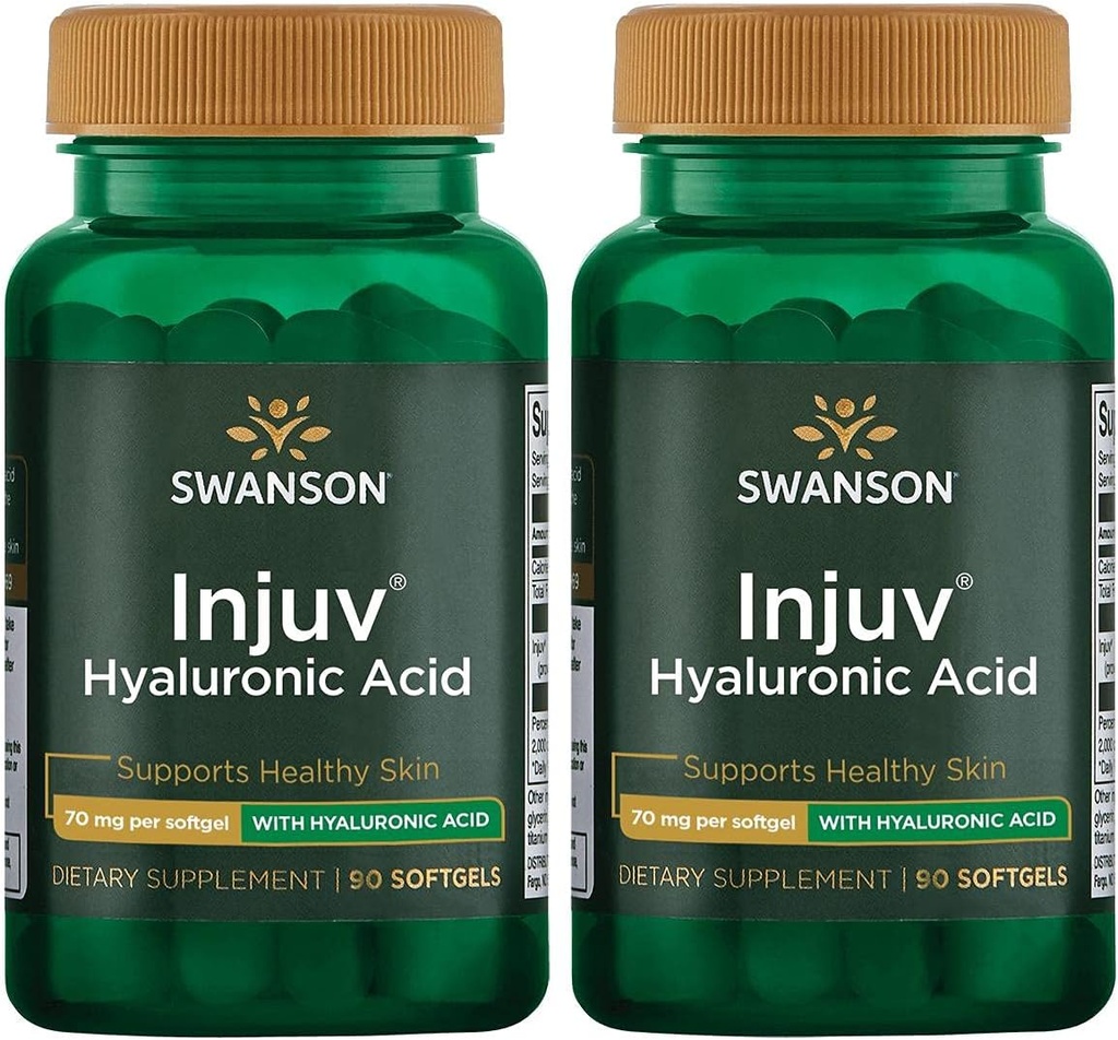 Swanson Injuv - Suporta Retenção natural da pele - (90 Softgels, 140mg cada) 2 Pack