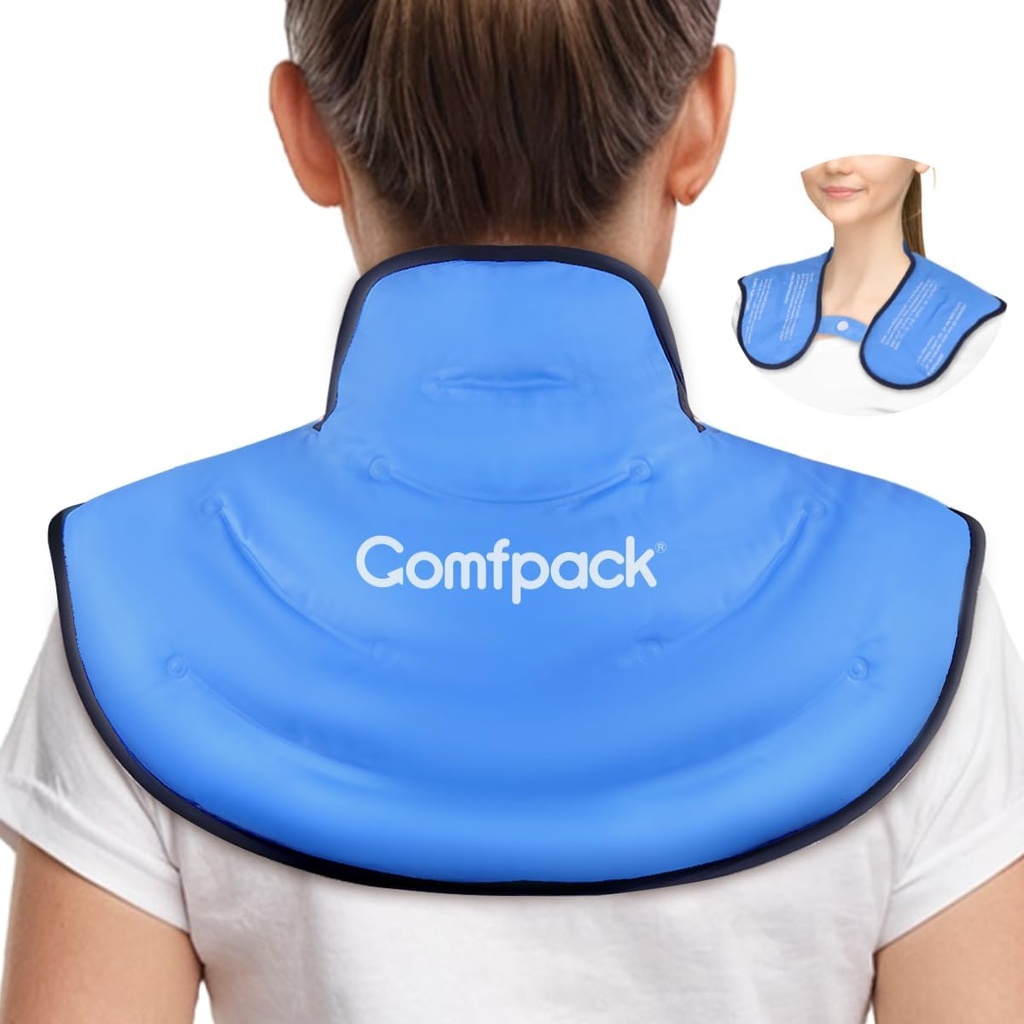 Ice Pack for Neck and Shoulder Pain Alief, Neck Ice Pack Wrap Gel Reusable Hot Cold Compress Therapy Upper Back Large Ice Pack for Inchange, Cirurgia do colo do útero, Sprain