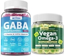 Vegan Omega 3 chicletes 1 pacote+ chicletes GABA açúcar livre 2 pacote