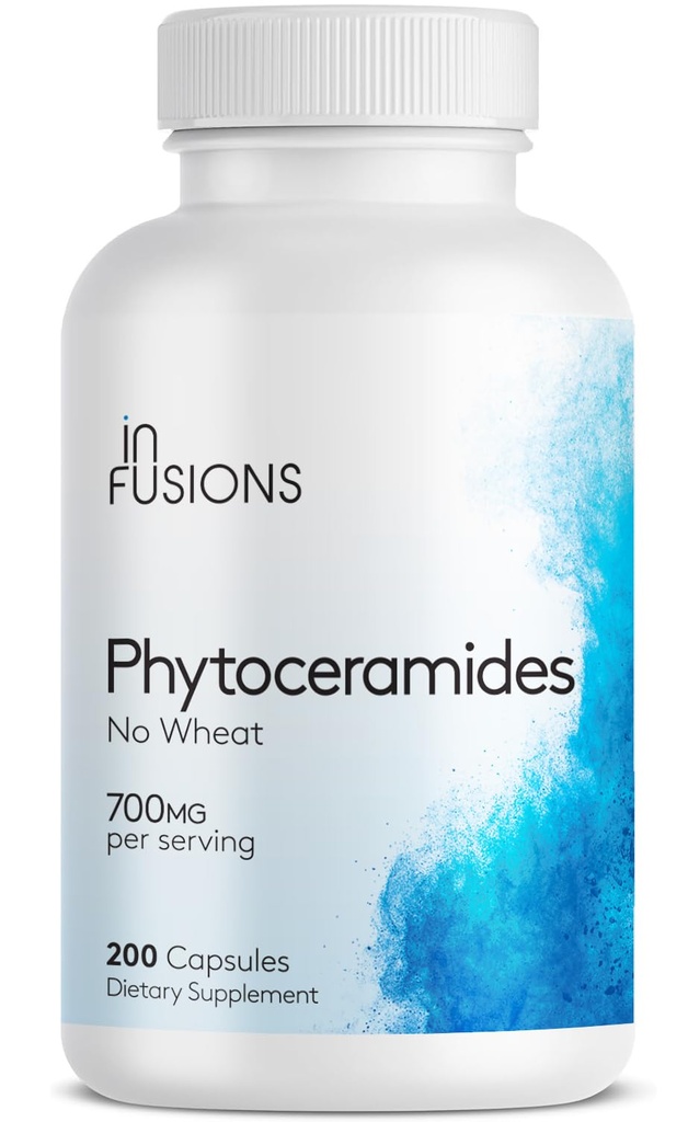 Fitoceramidas 200 Cápsulas Rejuvenescimento Rejuvenescimento Rejuvenescimento Suporte Antienvelhecimento Ceramidas derivadas de plantas 700mg Gluten Free Non-GMO