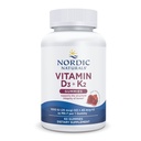 Naturals Nórdicos Vitamina D3 + K2 Gummies, Romã - 60 Gummies - 1000 UI Vitamina D3 + 45 mcg K2 - Grande Gosto - Saúde Óssea, Promove Função Muscular Saudável - Não-GMO - 60 Servings