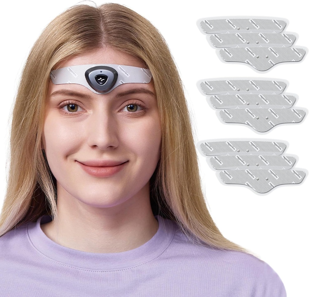 HeadaTerm-2 Migraine Relief Device e-TNS Technology Rechargeable Head Cap Tratamento para enxaqueca e dor de cabeça, sem drogas, clinicamente comprovada, ação rápida, sem efeitos colaterais (1* HeadaTerm 2 +9*Eletrodos)