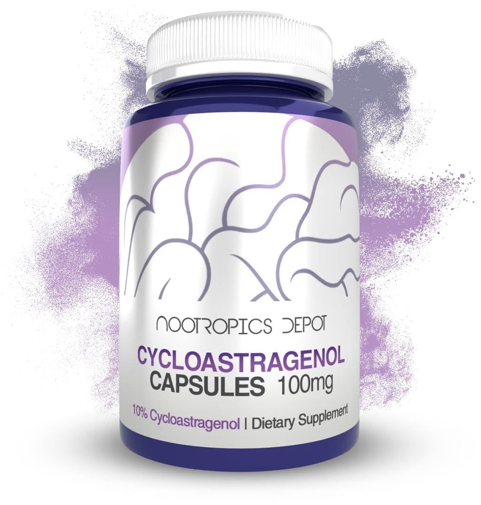 Nootropics Depot Cycloastragenol 10% Cápsulas 100mg ou 30 Condes Astragalus membranaceus
