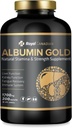 ROYAL CANADIAN Albumina Ouro 1700mg □ Função Fígado Função Rim □ Recuperação de Fadiga Sistema Imune (200 x 1700mg Cápsulas)