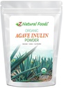 Z Alimentos naturais Agave orgânico Inulin Pó, Suplemento de fibra natural, Superalimento prebiótico em pó para bebidas, smoothies, e Receitas, Raw, Não-GMO, Vegan, Sem glúten, Kosher, 1 lb