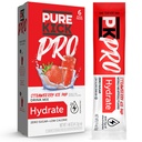 PURE KICK PRO Hydration Electrolyte Drink Mix, Strawberry Ice Pop, inclui 1 caixa com 6 pacotes em cada caixa