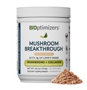 BIOptimizers Mushroom Coffee Alternative – Bebida de Caramelo Salgado – Mane de Leão, Chaga, Reishi + Peptídeos de Colágeno para Foco, Energia e Gut Health – Cogumelos Adaptogênicos & MCT Powder – 30 Servings