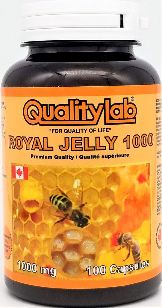 Royal Jelly 1000 mg 100 cápsulas de softgel (Feito no Canadá)