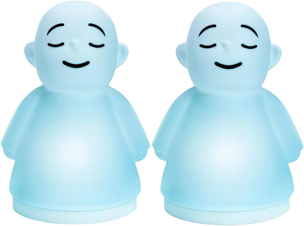 Conjunto de 2 Mindfulness Meditação Ansiedade e Stress Alívio Ferramenta, Itens relaxantes para crianças adultos, atualizados 2 em 1 Touch Breathing Night Light