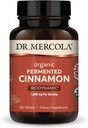 Dr. Mercola Biodynamic Organic Fermented Cinnamon - Suporta Saúde Metabólica - Extrato de Cinnamon High-Flavonoid - USDA Organic, Non-GMO, Gluten-Free & Soy-Free - 90 Comprimidos