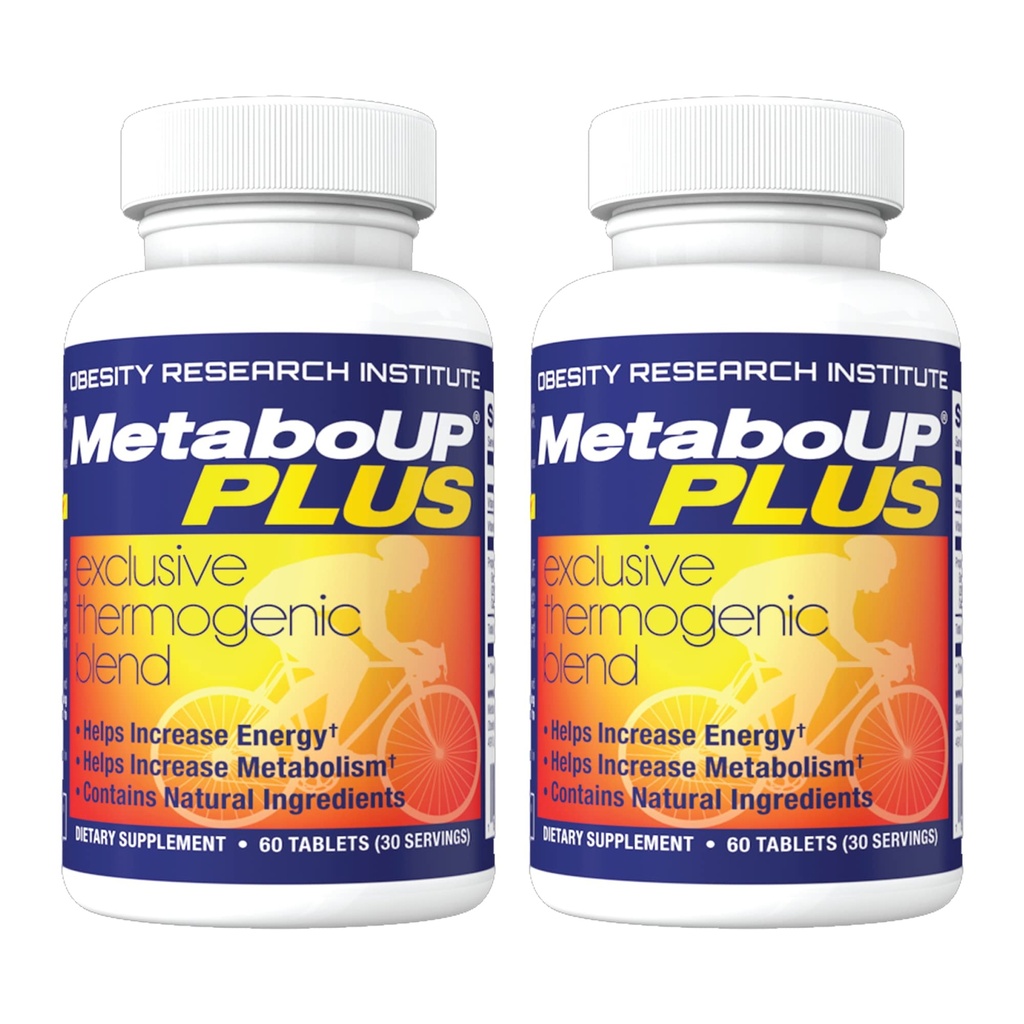 Lipozene MetaboUP Plus - 2 60 Ct Garrafas - Perda de Peso Termogênico - Pílulas de impulsionador de energia