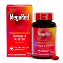 Omega-3 Krill Oil 350mg Softgels, MegaRed (60 contagem em uma garrafa), EPA & DHA Omega-3 ácidos gordos com nenhum sabor de peixe ao contrário do óleo de peixe, contém astaxantina antioxidante