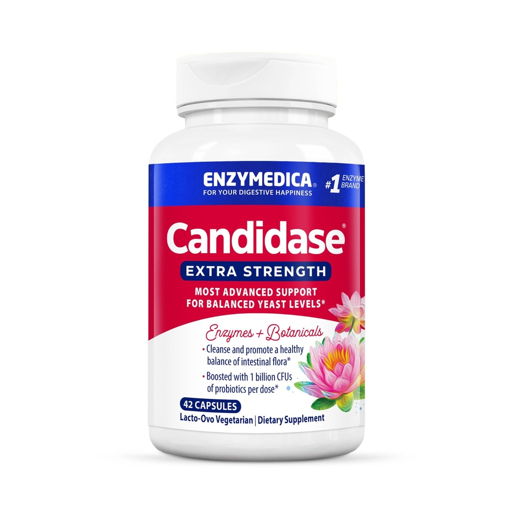 Enzymedica, Candidase, Suporte para Níveis de Levedura Equilibrada, 42 Cápsulas