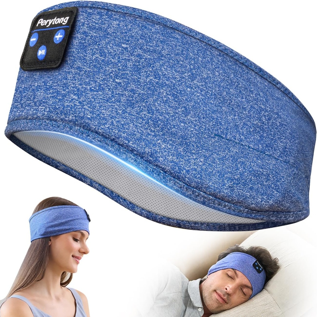 Perytong fones de ouvido Bluetooth, fones de ouvido Bluetooth para dorminhocos laterais - Cabeçote adormecido com fino alto-falante idéias mãos livres do presente para mulheres homens