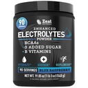 Zeal Naturals Electrolyte Powder Recovery Drink (90 Servings ) w 0 Açúcar + BCAAs + B-Vitamins Eletrolyte Supplement w Potassium Zinc & Magnésio para Hidratação - Keto Electrolytes