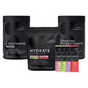 Pesquisa Desportiva L-Glutamina (1,1 lbs), Açúcar-Livre Naturalmente Aromados Eletrolíticos Hidratados 16x Variedade Packets e Creatina Monohidrato (1,1 lbs)