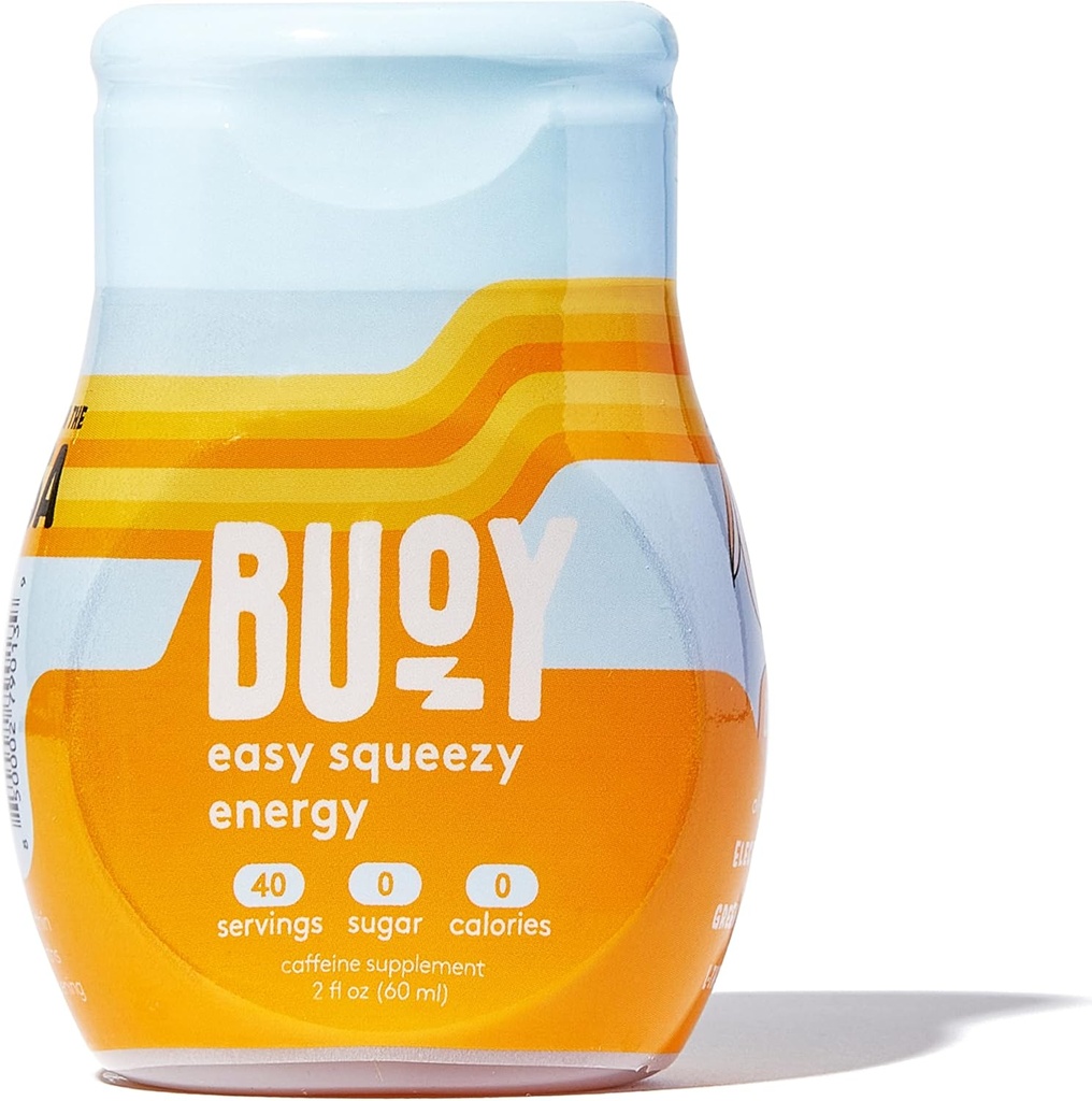 Booy Energy Electrolyte Drops 40 Servings Caffeine from Green Tea Extract + L-Theanina Foco Livre de Jitter – Ótimo para chá, batidos, suco, & cerveja