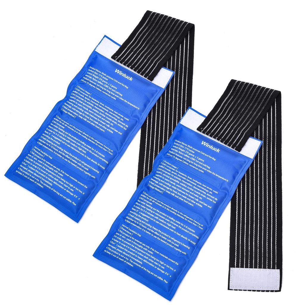 Gel Ice Cold Packs - (2-Piece Set) Soft Reusable Cold/Hot Compress, proporciona alívio da dor articular e muscular. Terapia flexível de lesões - ombro, costas, joelho, pescoço, tornozelo & mais.