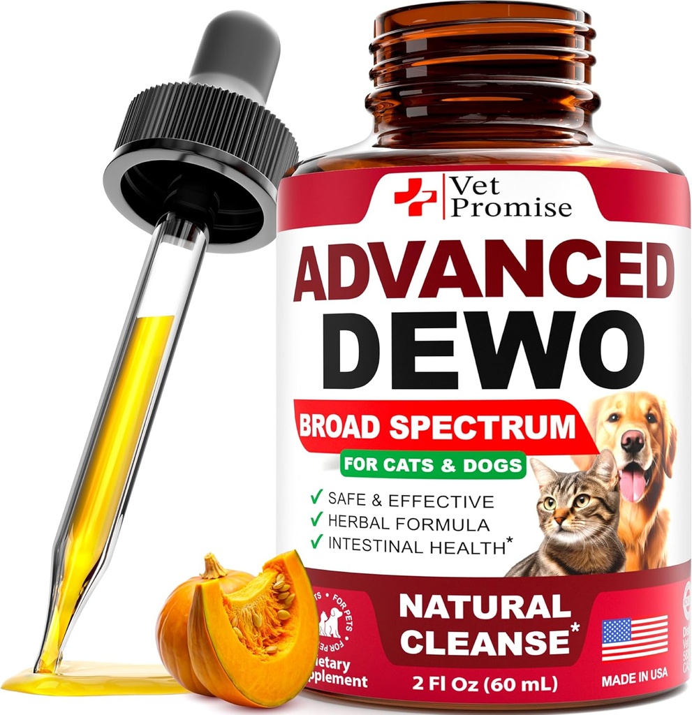 Natural Cat & Dog Intestinal Defense - Herbal Broad Spectrum Cleanser - Ajuda a remover parasitas e toxinas - Suplemento de medicação líquida para filhotes e gatinhos - Suporte ITU - Made in USA