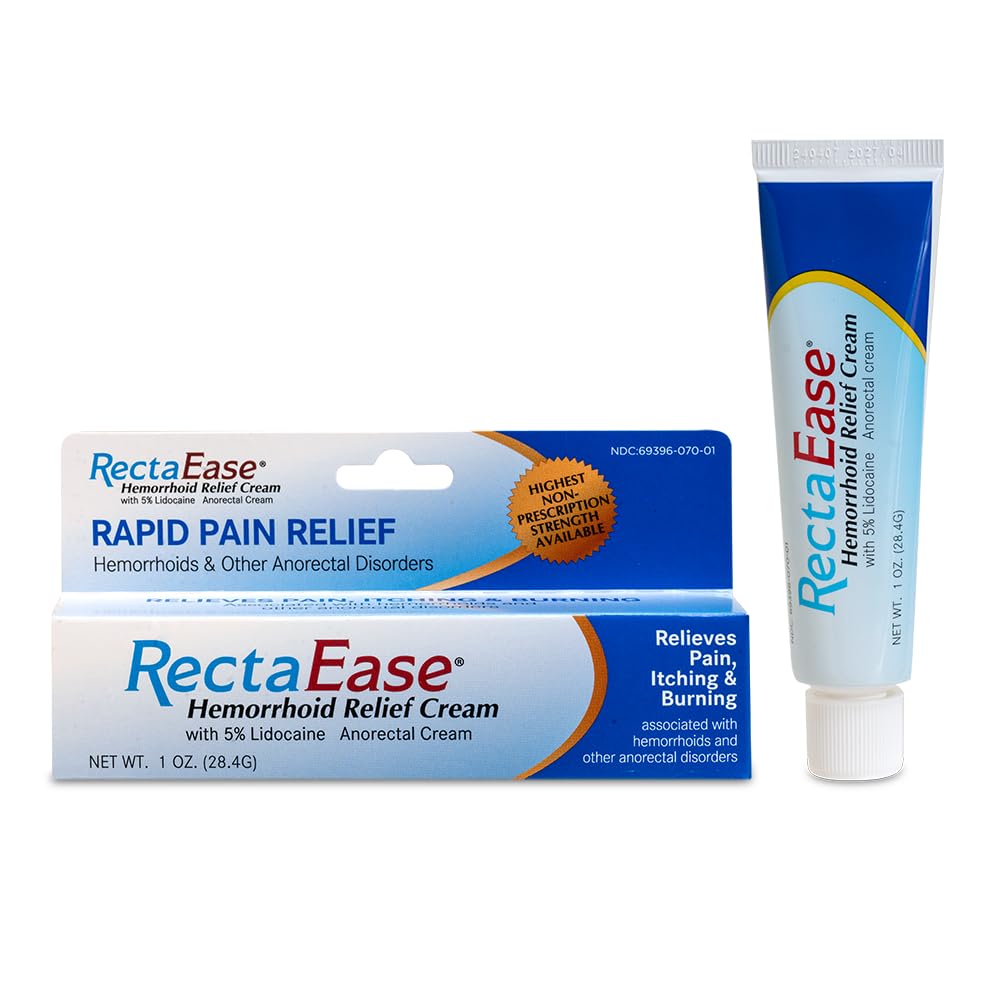 5% Lidocaína Hemorrhoid creme de alívio tópico, rápido para coceira e queima, tratamento anorretal de força extra para áreas sensíveis, fórmula avançada para cuidados de calmamento rápido, 1 oz tubo