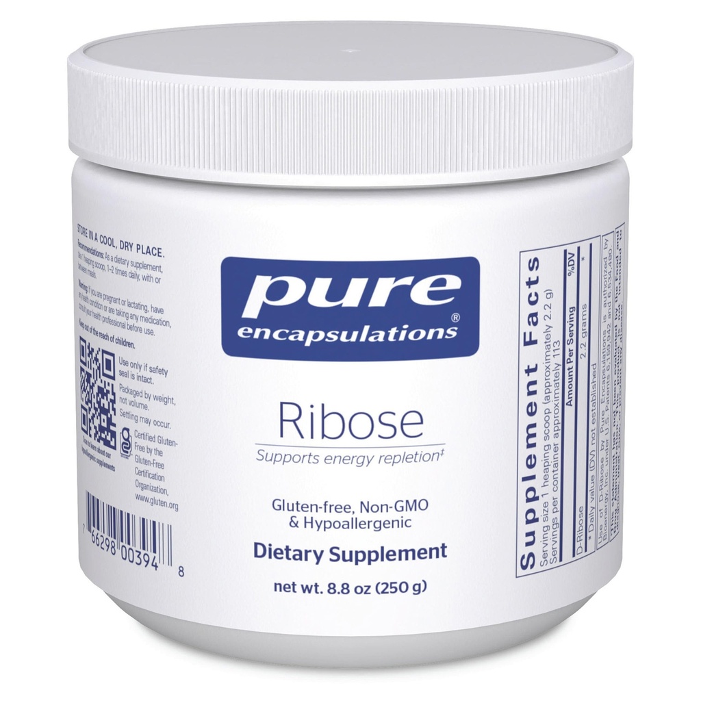 Pure Encapsulations Ribose Suplemento hipoalergênico com rápida repleção de energia para exercícios intensos