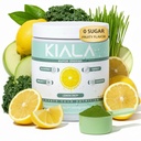 Kiala Nutrition Super Verdes, Verdes Orgânicos Pó com espirulina e chlorela para digestão, Gut Health, Imunidade, Energia, Glúten Livre, Vegan, Açúcar Livre, Mistura Spectra, Lemon Drop, 30 Servings