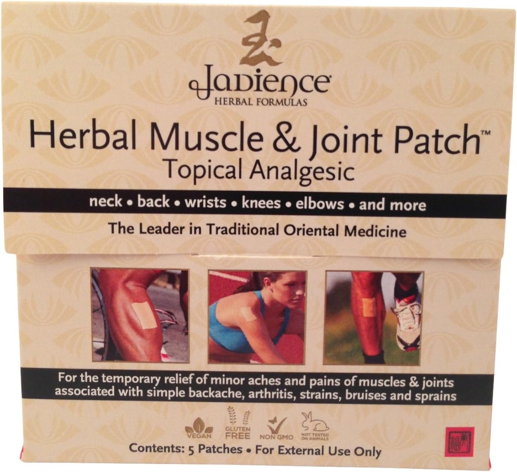 Jadience Patch para alívio da dor muscular e articular: 5/Box Fórmulas Dit Da Jow para pescoço dolorido, costas, ombros, braços, mãos, pulsos, quadris, pernas, joelhos e pés