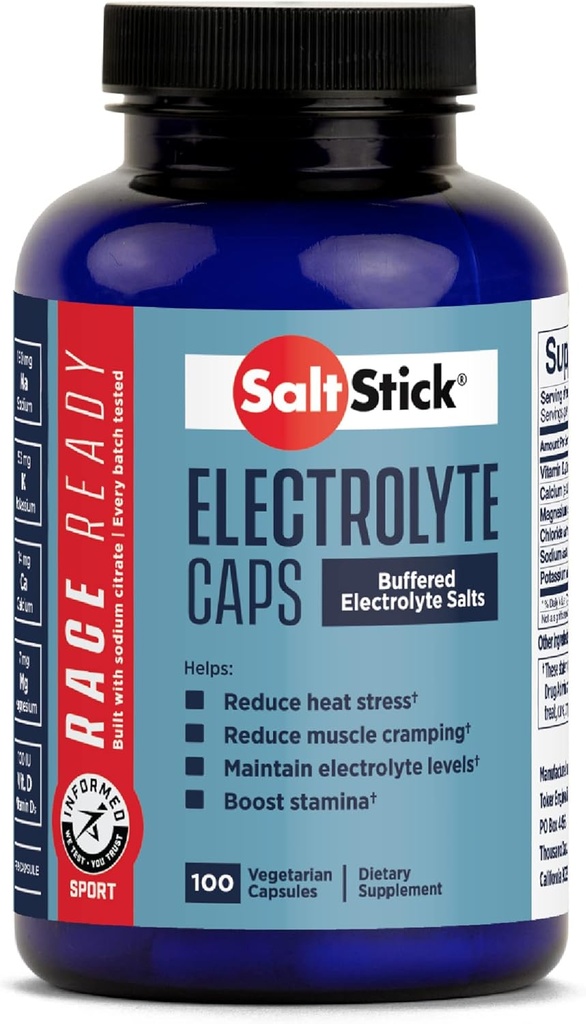 SaltStick Race Ready Electrolyte Capsules (Álbuns Eletrolíticos Certificados do Esporte Informado)