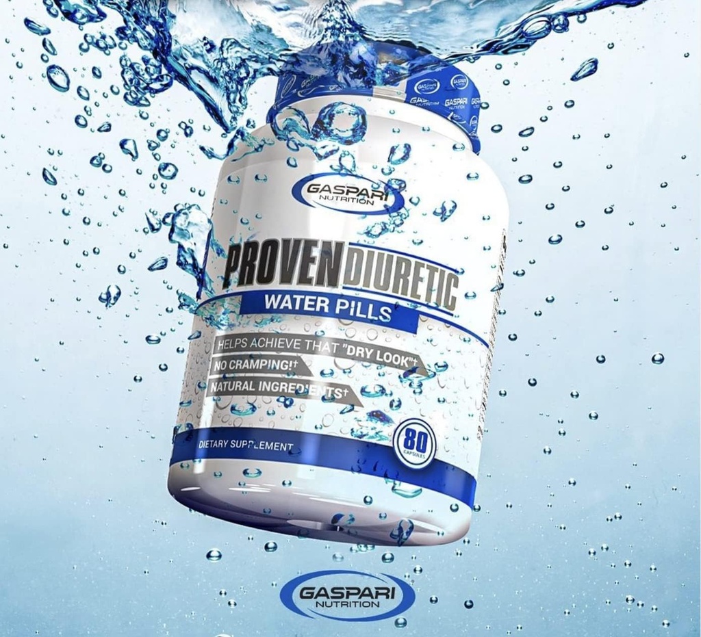 Gaspari Nutrição comprovada diurético, suplemento profissional de musculação, Sheds água rápida, Dá o olhar seco, Ingredientes naturais, Sem Cramping (80 Cápsulas)