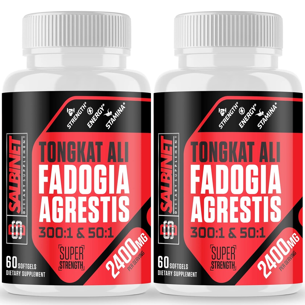 2400mg Fadogia Agrestis Tongkat Ali Supplements - Teste de Terceiros - 1400mg Fadogia Agrestis & 1000mg Tongkat Ali, força máxima, massa muscular e desempenho atlético, 2 embalagens
