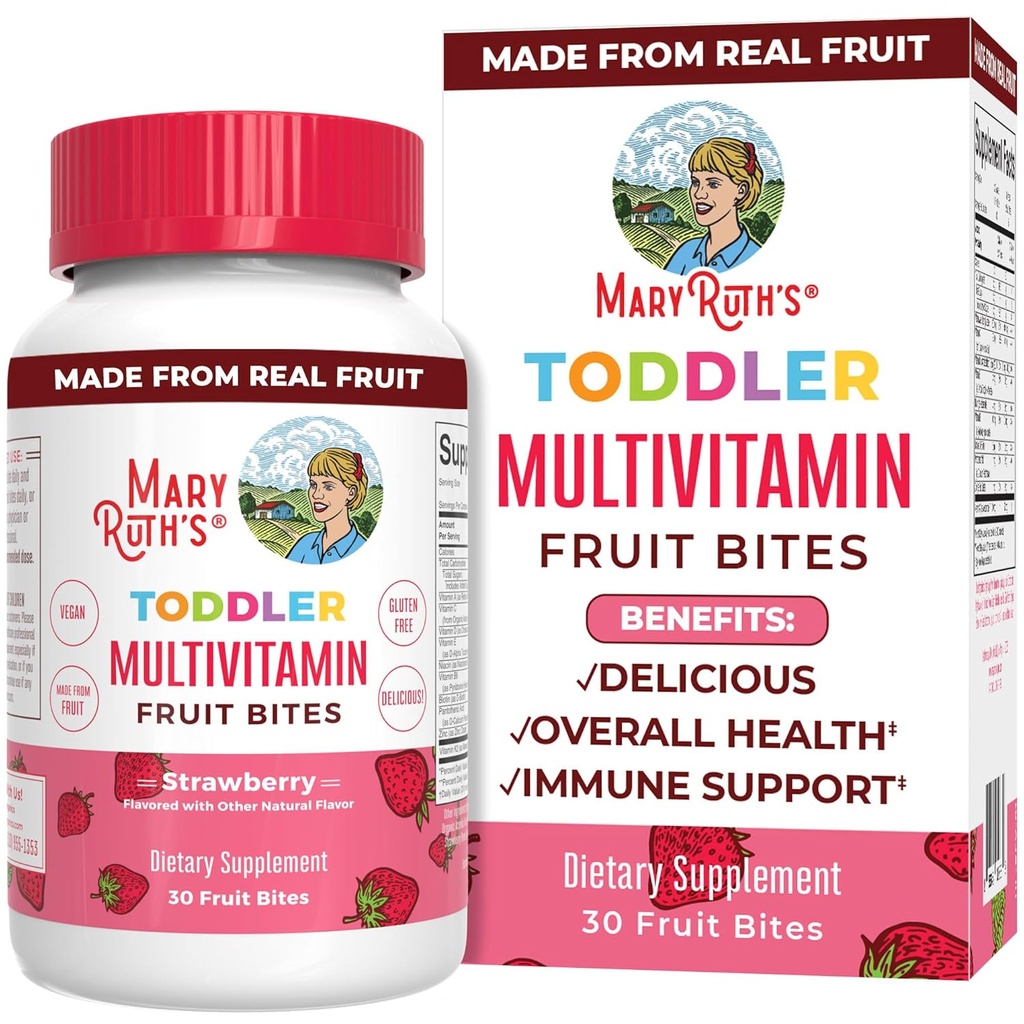 Crianças Multivitamin Fruit Bites by MaryRuth's □ Criança Multivitamin Idades 1 & Up □ Imune Support Supplement □ Crianças Vitaminas □ Vitamina D