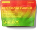 Chumaceiras de bronzeamento - Suplemento de bronzeamento natural com astaxantina, licopeno e beta caroteno - Vegan, não-GMO - Boost Melanina para pele radiante - 30 dias de fornecimento para a saúde da pele e brilho