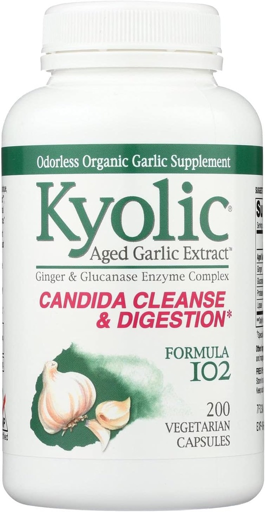 Kyolic #102 Alho W/Enzima Veg 200 Cap
