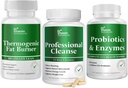DR VITAMIN SOLUTIONS Queimador termogênico de gordura e detox profissional Cleanse Bundle - 15 dias de limpeza para gerenciamento de peso, saúde da tripa e alívio do inchaço - 240 Caps