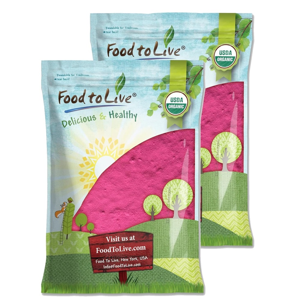 Orgânico Dragon Fruit Powder, 16 Libras – Não-GMO, Raw Pitahaya, Vegan, Bulk, Contém Maltodextrina