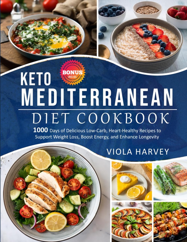Mais detalhes: MEDITERRANEAN DIET COOKBOOK: 1000 Dias de Delicious, Low-Carb, Heart-Healthy Recipes to Support Weight Loss, Boost Energy, and Enhance Longevidade