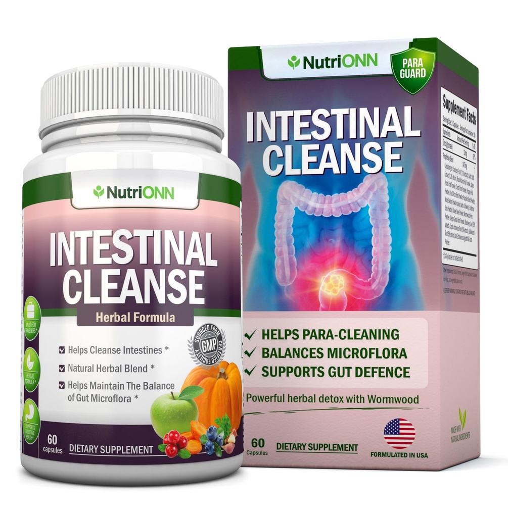 Limpeza intestinal - Todas as fórmulas naturais de Detox Herbal - Programa completo de Detox 10 dias - Wormwood, Cranberry, Paul D'Arco, Goldenseal, Alho, Black Walnut Hull, Echinacea e 10 Outros Ingredientes Naturais