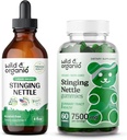 Selvagem e orgânica picada Nettle Root Tintura 4 fl oz & Stinging Nettle Gummies raiz