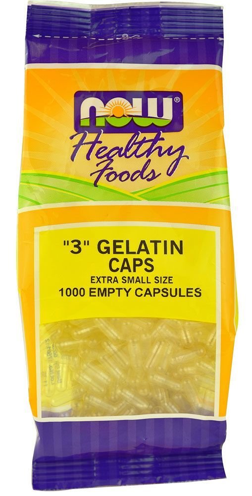 AGORA Alimentos - Gelatina Cápsulas vazias '3' Tamanho (Extra Tamanho Pequeno) - 1000 Gelcaps