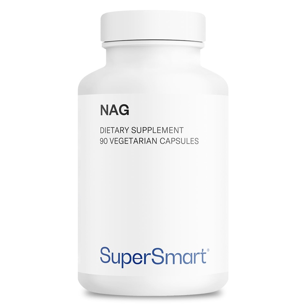 Supersmart - NAG Suplemento 1500mg por dia (N-Acetil Glucosamina) - Sulfato de Glucosamina de Alta Absorção - 90 Cápsulas Vegetarianas