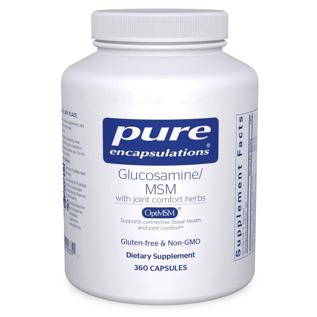 Pure Encapsulations Glucosamine MSM Suplemento para Apoio Conjunto, Mobilidade, Conforto, Saúde Cartilagem e Tecido Conectivo* 360 Cápsulas
