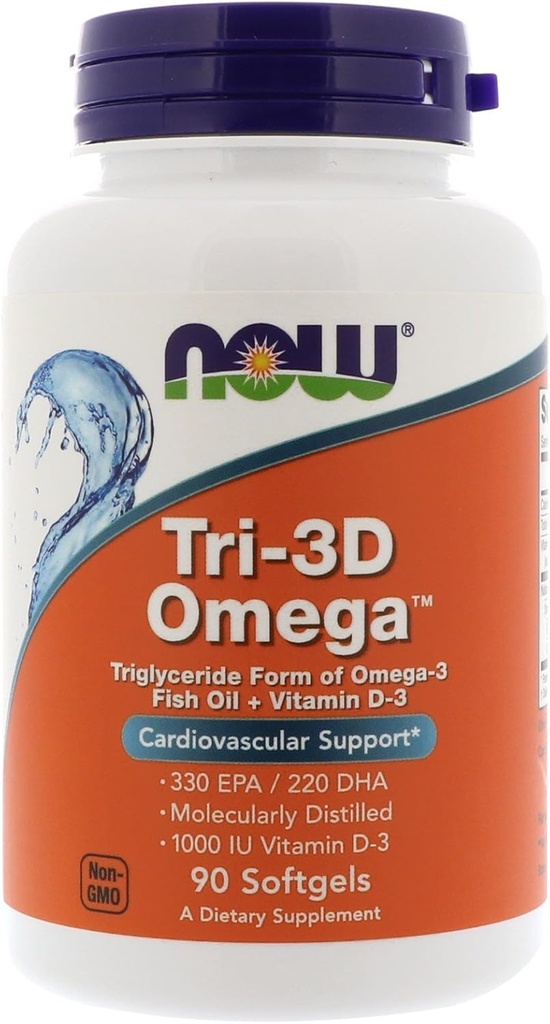 Agora Alimentos agora Alimentos, (3 Pack) Tri-3D Omega, 330 EPA/220 DHA, 90 Softgels