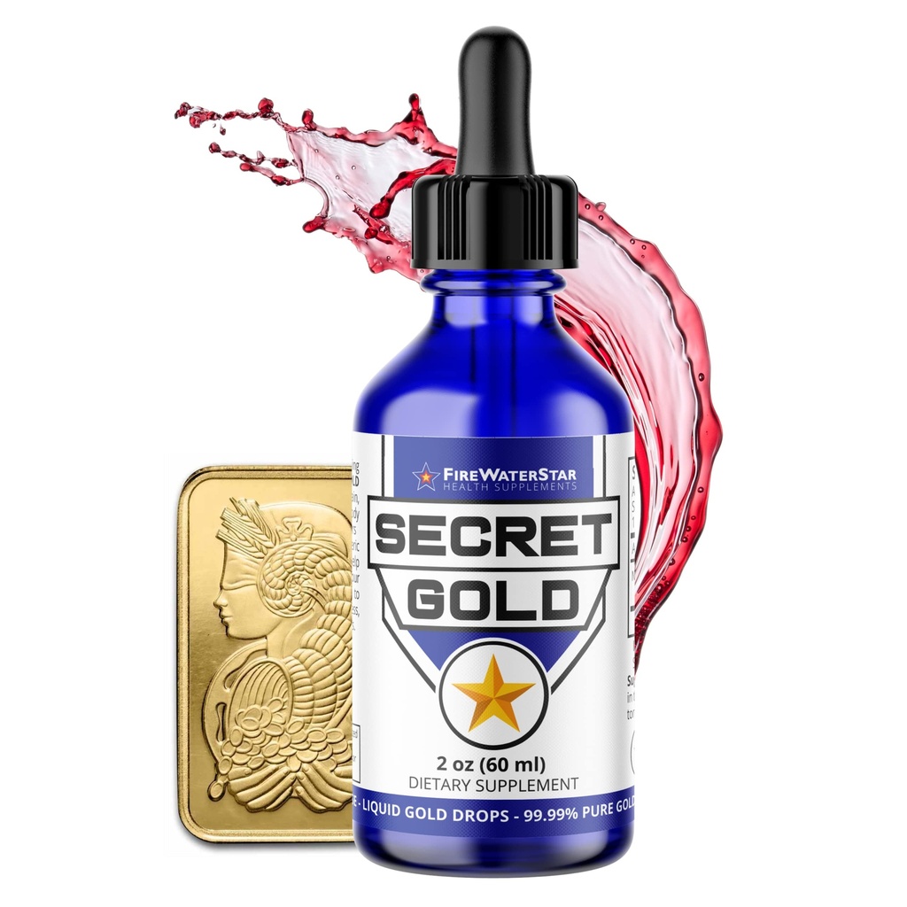 FWS Coloidal Gold Liquid Drops, Ascension Meditação Ajuda Espiritual Brain Boost, Melhorar Conscientização Clarity Dreams Intuição, Feito de 99,99% Puro Ouro Suíço, 100 ppm, Ruby Red, Real 24K