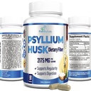Psyllium Husk Suplemento de fibra dietética 2175mg, Não-GMO, 90 Cápsulas