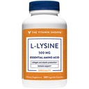 Vitamina Shoppe L-Lysine 500MG Uma vez por dia (300 Cápsulas)
