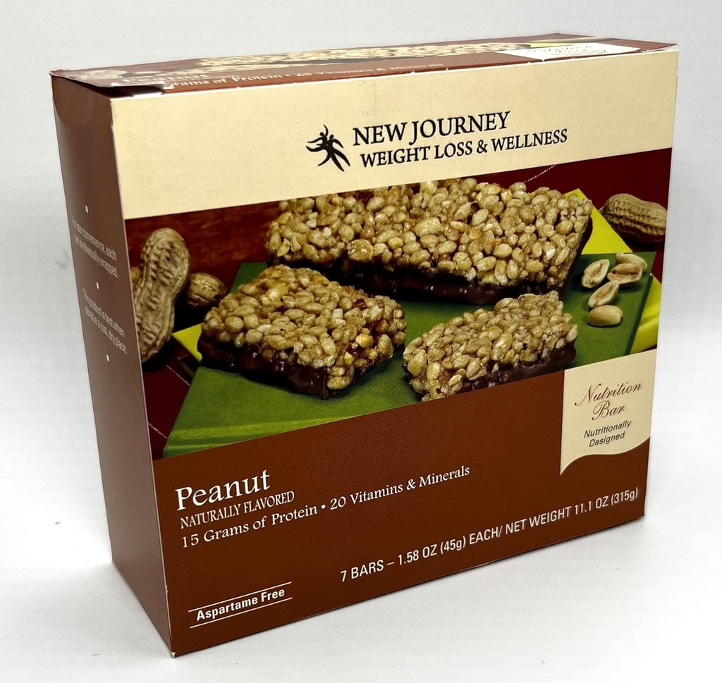 Barra de amendoim - Nova jornada Perda de peso e bem-estar - Alta proteína Replacement Nutrition Bar (7 barras/caixa)