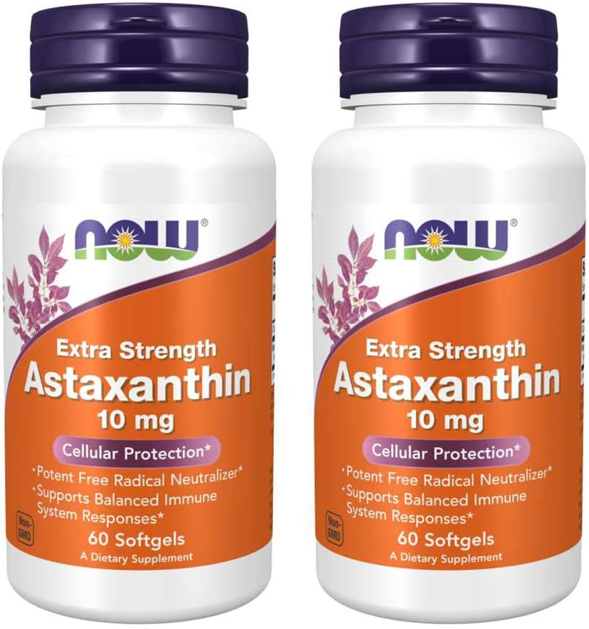 Now Foods Astaxantina 10mg 60 SoftGels (2 embalagens)