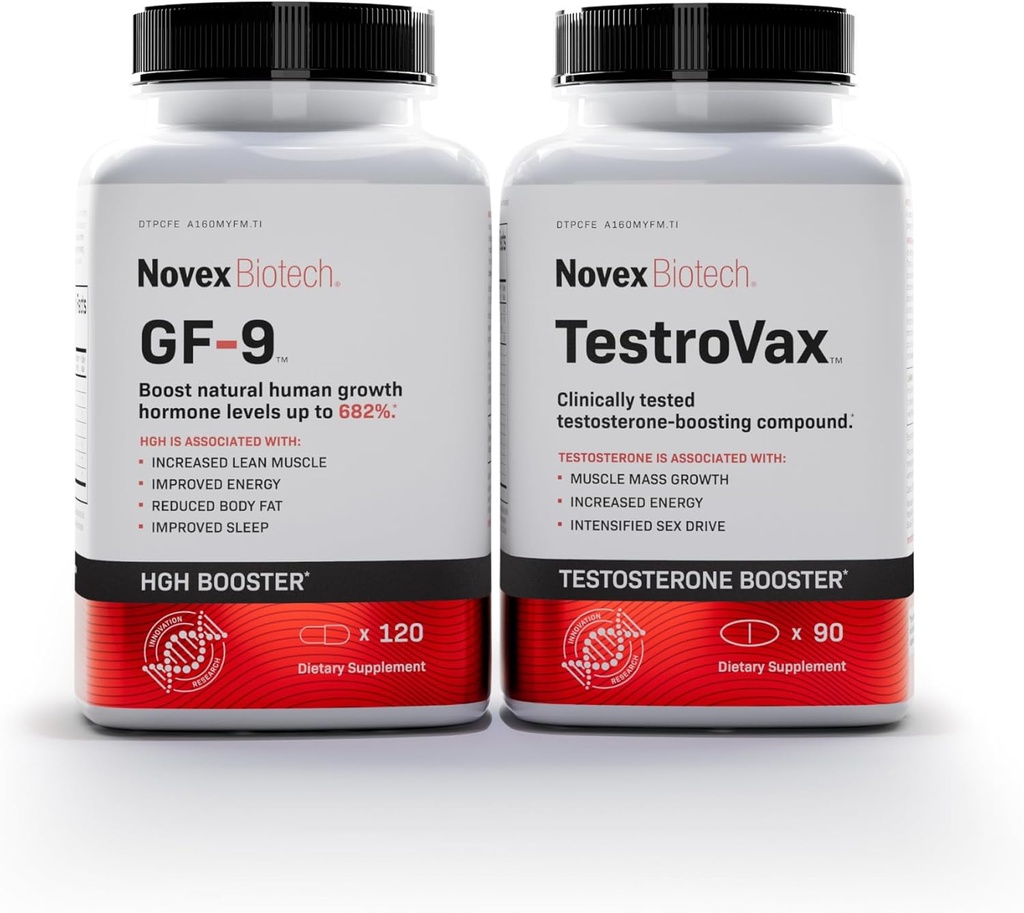 Novex Biotech Legacy Stack 30-Day Supply – Aumentar GH e Testosterona Naturalmente para apoiar energia, unidade e desempenho