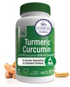 Saúde Thru Nutrition Turmeric Curcumin Complex 500mg Suplemento como BCM-95 Curcugreen Clinically Studied □ Vegan Certified (Pack de 120)