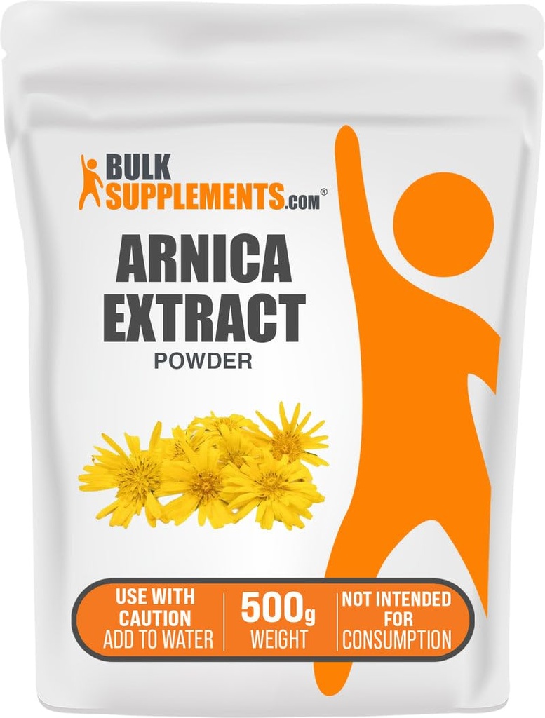 BulkSuplements.com Arnica Extract Powder - Herbal Supplement, from Dried Arnica Flowers, Servings Vary Per Use, 500g (1.1 lbs) (Pack of 1)